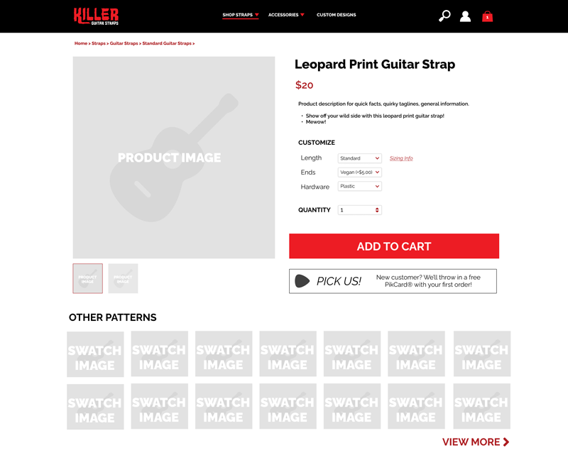 Killer Guitar Straps Product Page